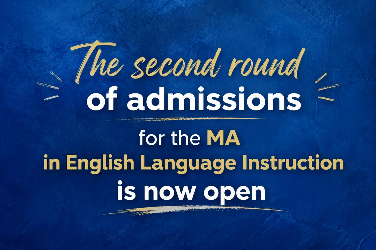 The second round of admissions for the MA in English Language Instruction is now open
