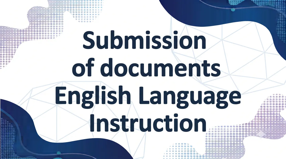 You can now submit your admission documents - English Language Instruction